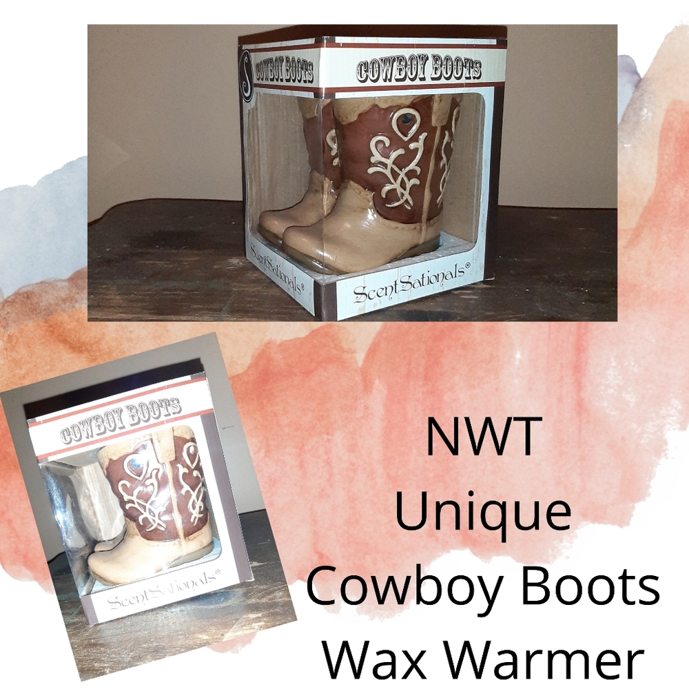 NWOT Unique Cowboy Boots wax warmer